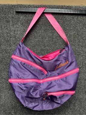 Purple Shoulder Bag with Pink Accents